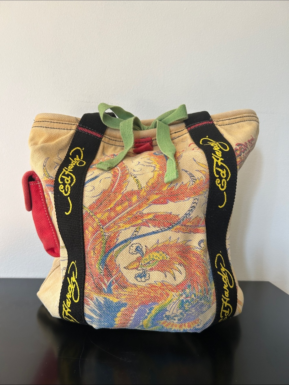 Authentic Vintage Ed Hardy Geisha & Dragon Canvas Tote Bag | Christian Audigier